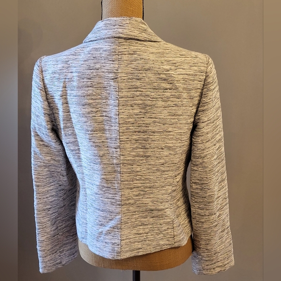 Louben Black and White cotton-blend woven jacket size 8 - Picture 6 of 10